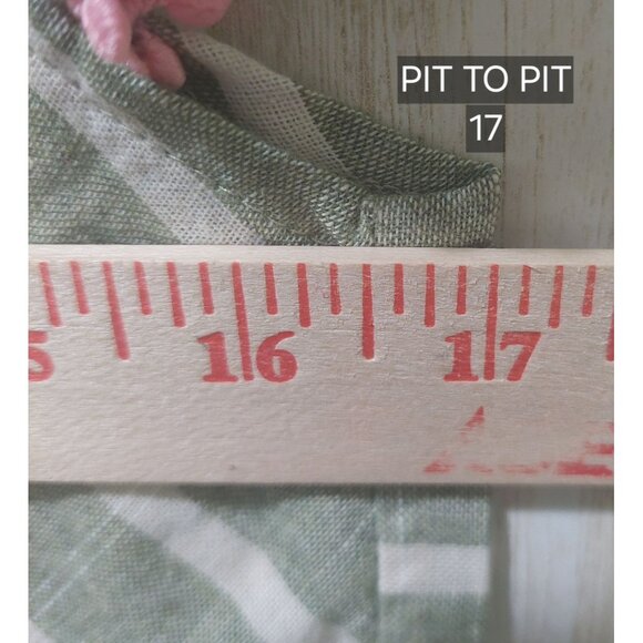 NWT Voy Striped Green & Pink Ruffle Sleeve Tiered Dress Size Small - Picture 6 of 8